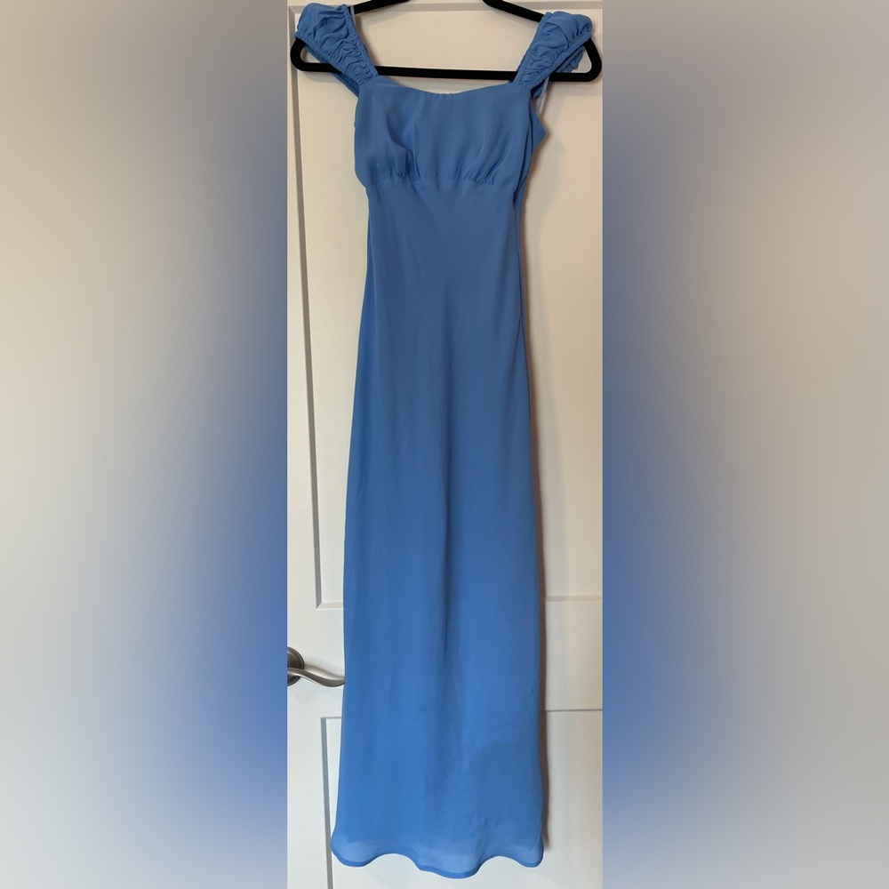 Abercrombie & Fitch Women’s Cap Sleeve Midi Dress - Blue XXS